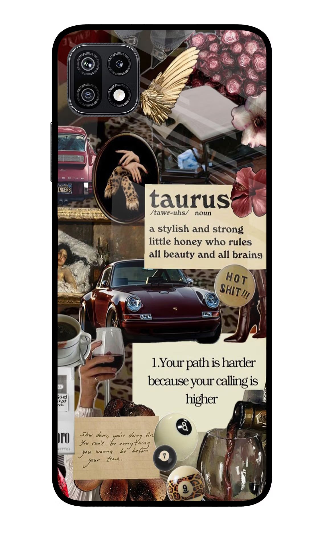 Taurus Zodiac Samsung F42 5G Glass Case Back Cover by Casekaro