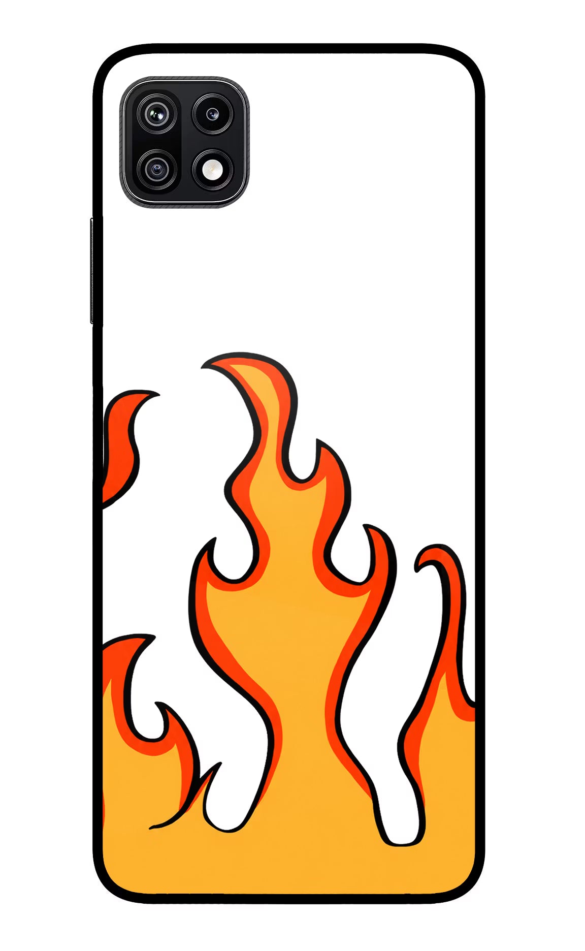 Fired Up – White Samsung F42 5G Glass Case