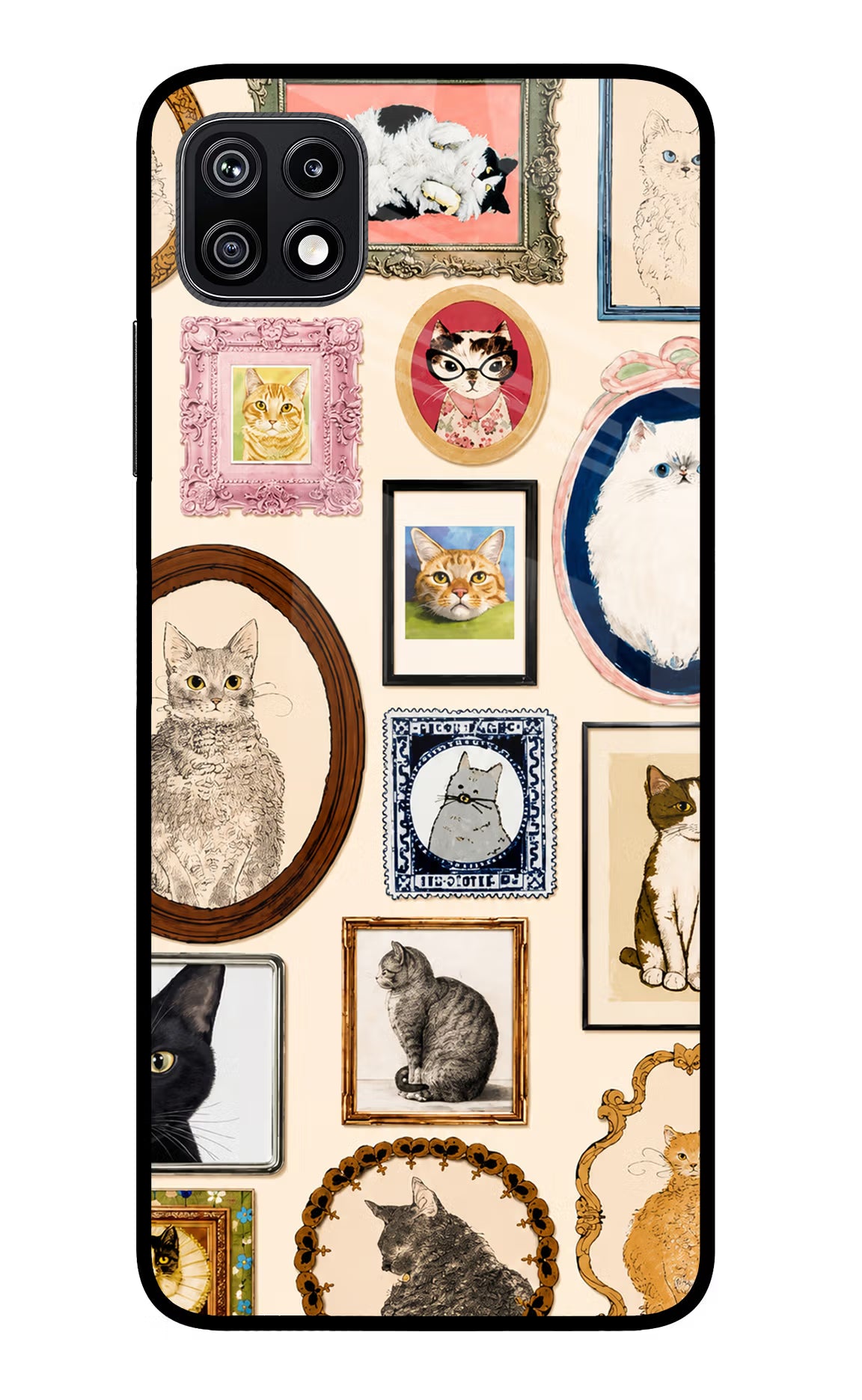 Mirror Cats Samsung F42 5G Glass Case