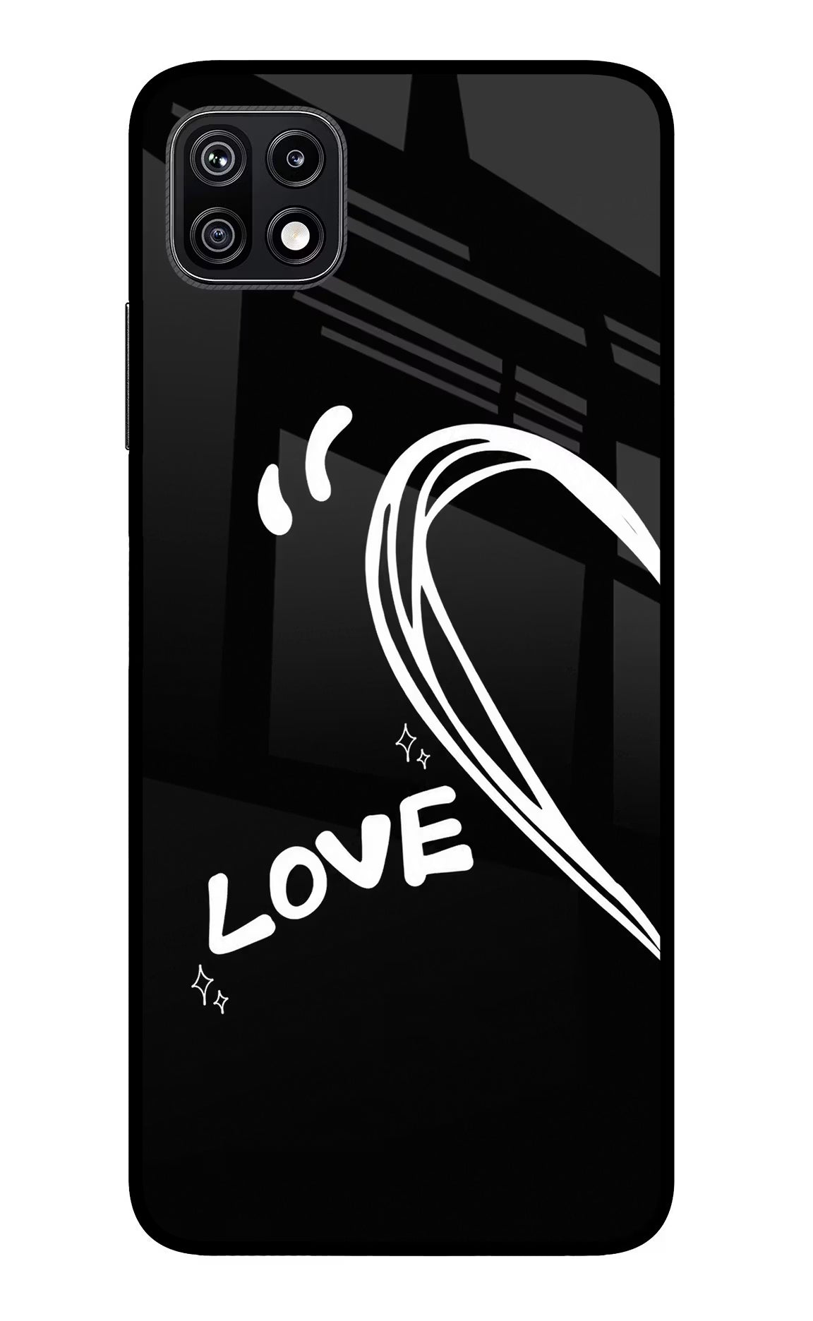 Love Line Samsung F42 5G Glass Case