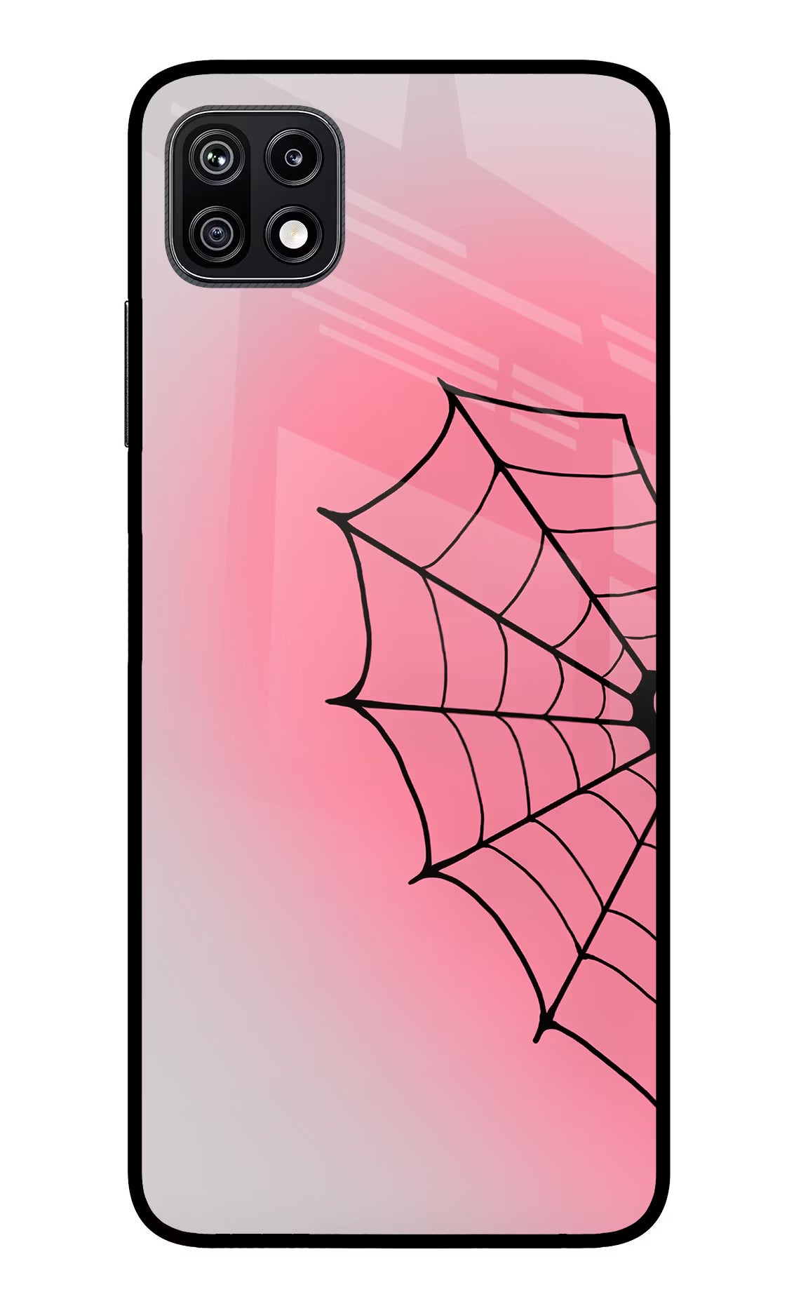 Pink Web Samsung F42 5G Glass Case