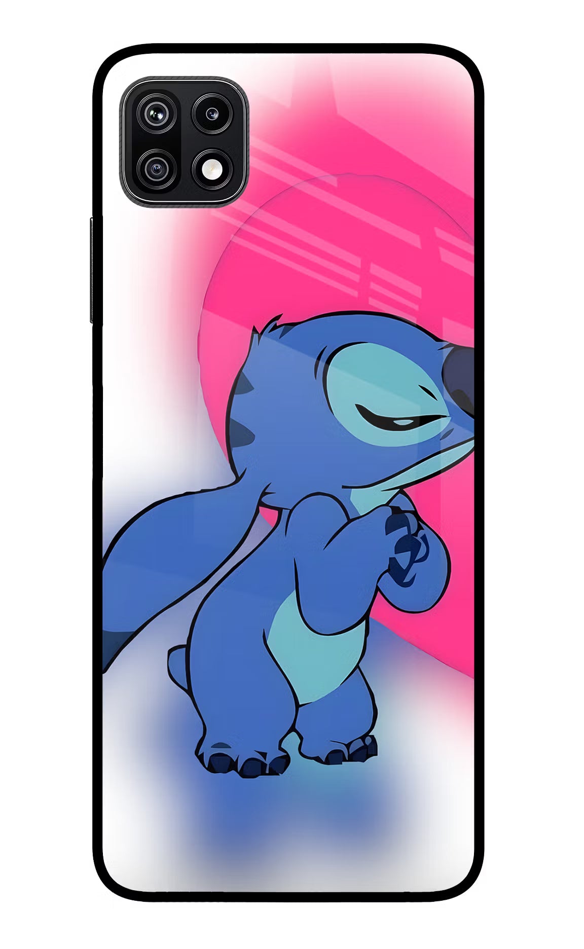 Stitch Hug Samsung F42 5G Glass Case