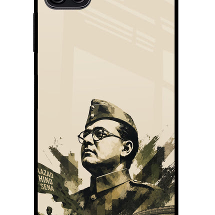 Netaji Rising Samsung F42 5G Glass Case Back Cover by Casekaro