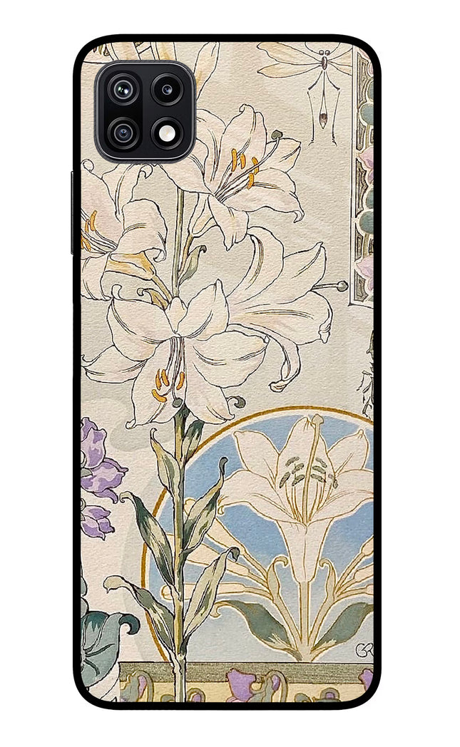 White Lily Samsung F42 5G Glass Case