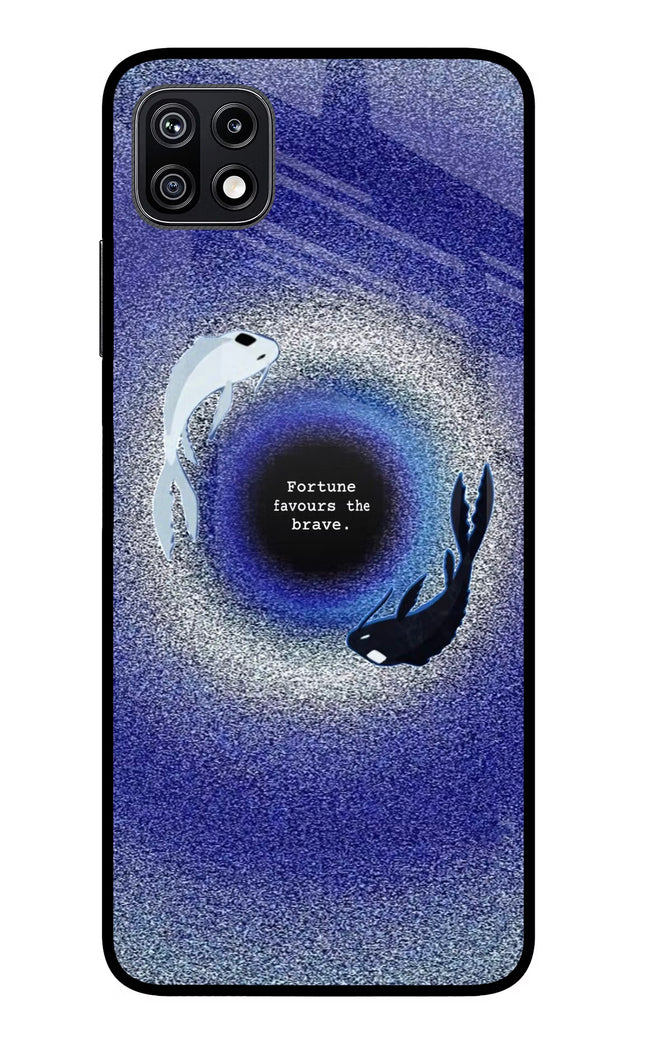 Dark Koi Samsung F42 5G Glass Case
