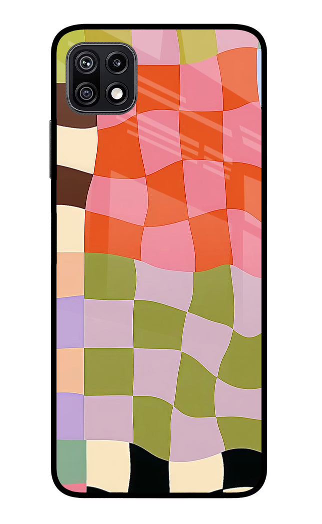 Wavy Grid Samsung F42 5G Glass Case