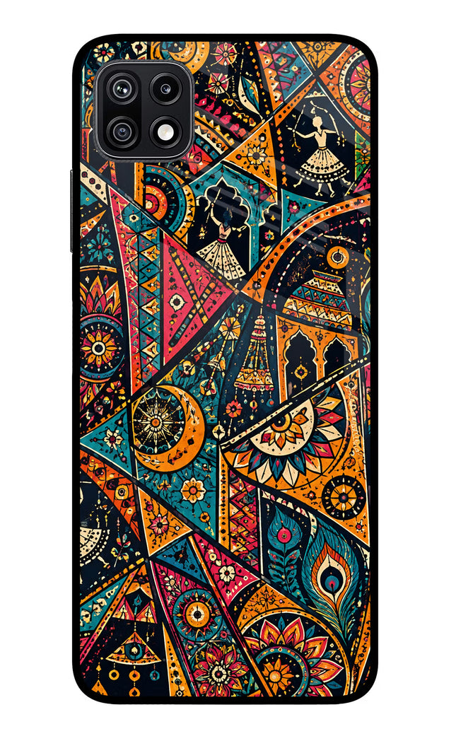 Folk Print Samsung F42 5G Glass Case