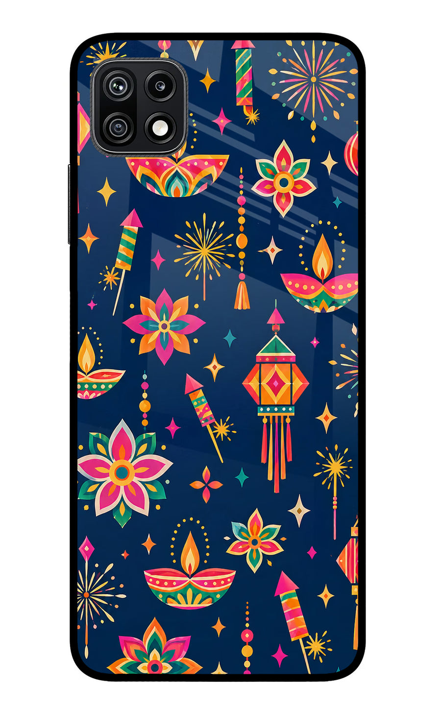 Festive Pop Samsung F42 5G Back Cover, Glass case