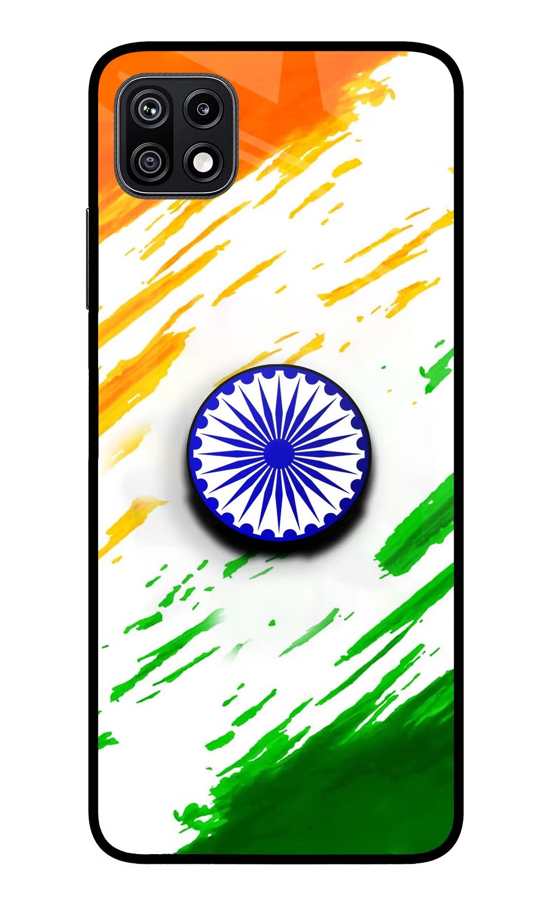 Indian Flag Ashoka Chakra Samsung F42 5G Pop Case by Casekaro