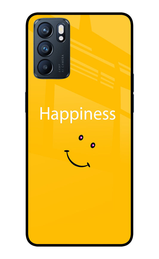 Happiness With Smiley Oppo Reno6 5G Glass Case
