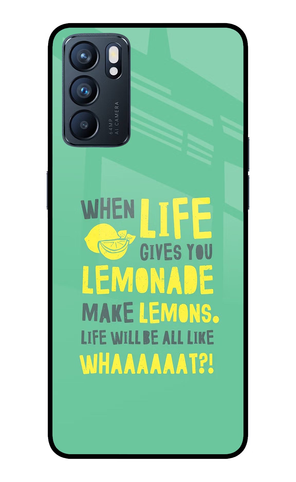 Quote Oppo Reno6 5G Glass Case Back Cover by Casekaro