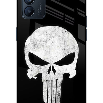 Punisher Skull Oppo Reno6 5G Glass Case Back Cover by Casekaro