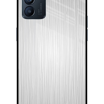 Wooden Grey Texture Oppo Reno6 5G Glass Case Back Cover by Casekaro