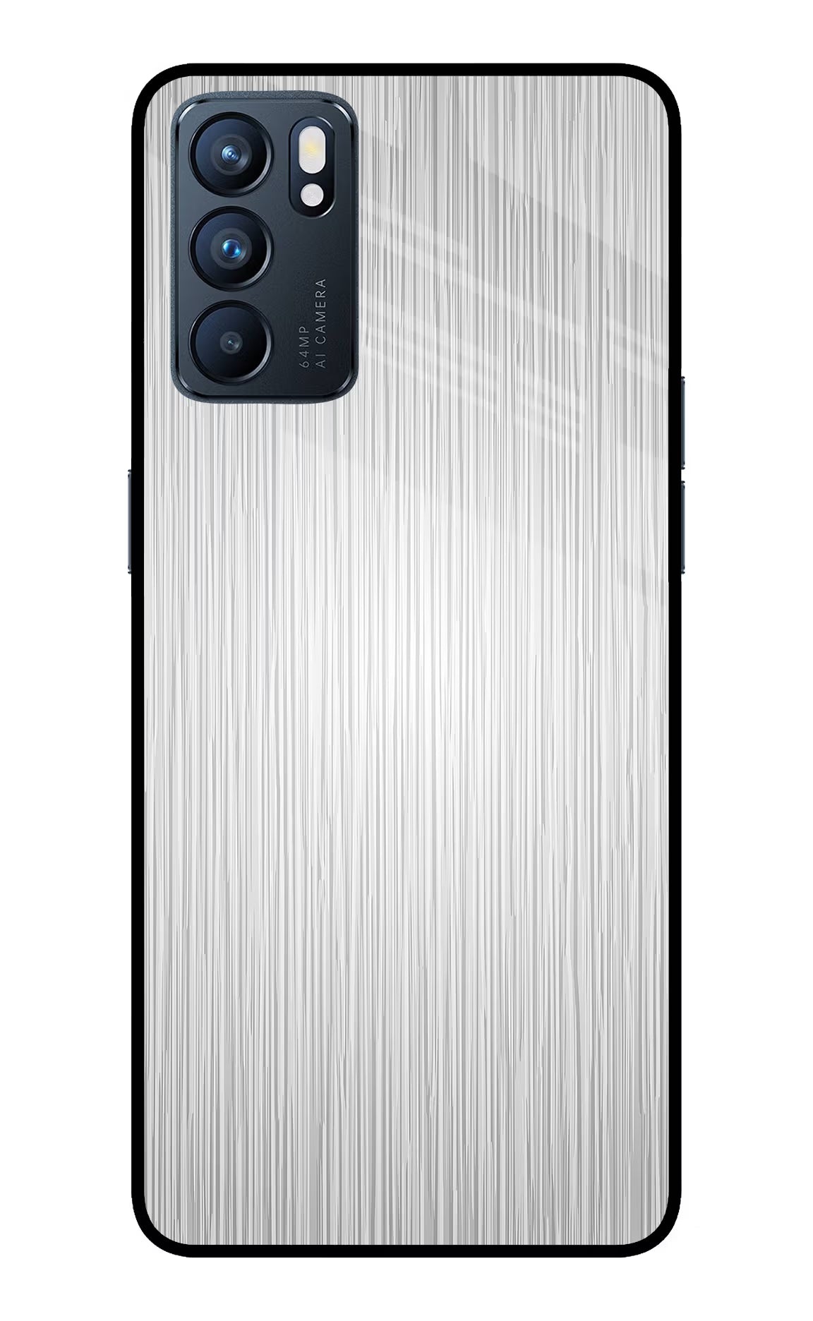 Wooden Grey Texture Oppo Reno6 5G Glass Case Back Cover by Casekaro