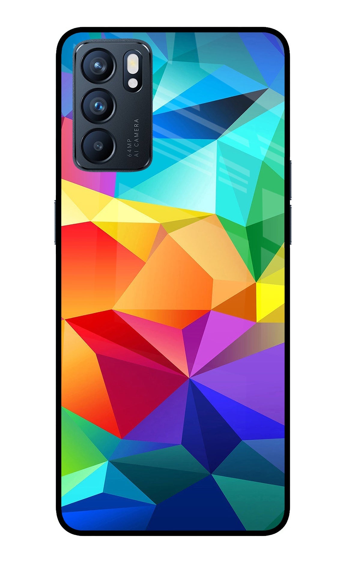 Abstract Pattern Oppo Reno6 5G Glass Case