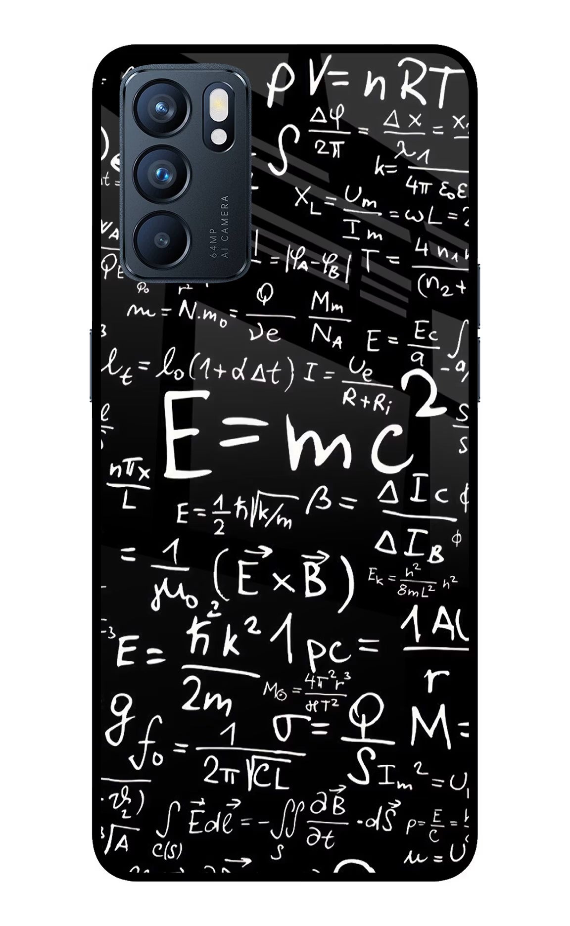 Physics Formula Oppo Reno6 5G Glass Case Back Cover by Casekaro