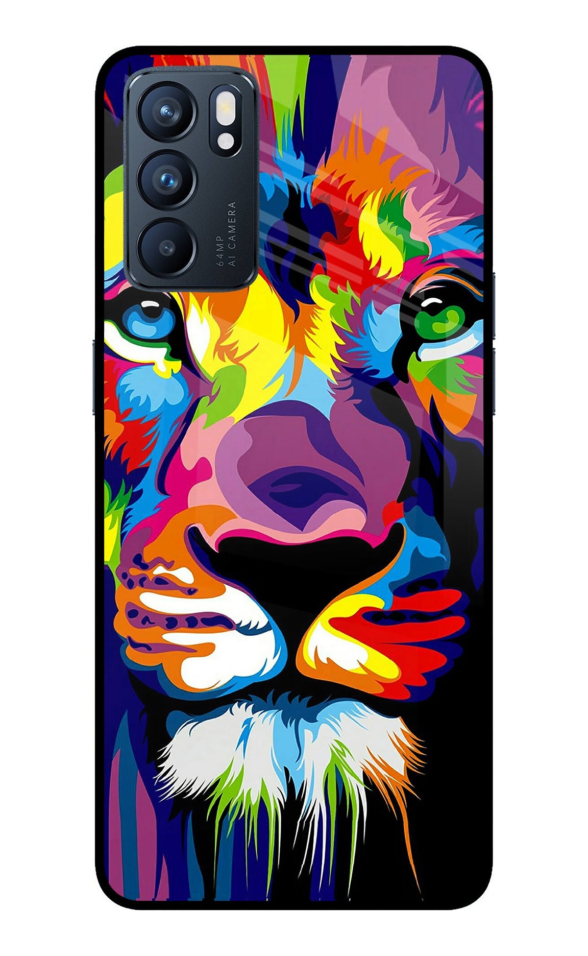 Lion Oppo Reno6 5G Glass Case