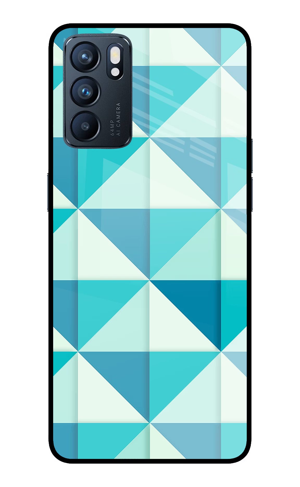 Abstract Oppo Reno6 5G Glass Case Back Cover by Casekaro