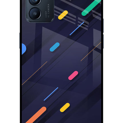 Abstract Design Oppo Reno6 5G Glass Case Back Cover by Casekaro