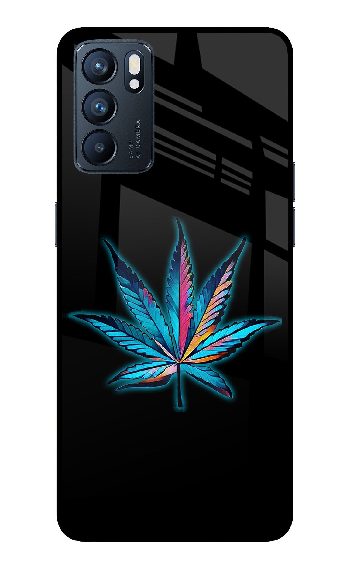Weed Oppo Reno6 5G Glass Case