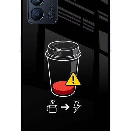Coffee Oppo Reno6 5G Glass Case Back Cover by Casekaro