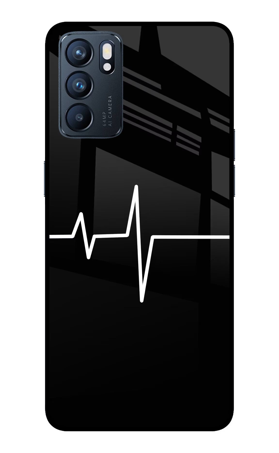 Heart Beats Oppo Reno6 5G Glass Case Back Cover by Casekaro