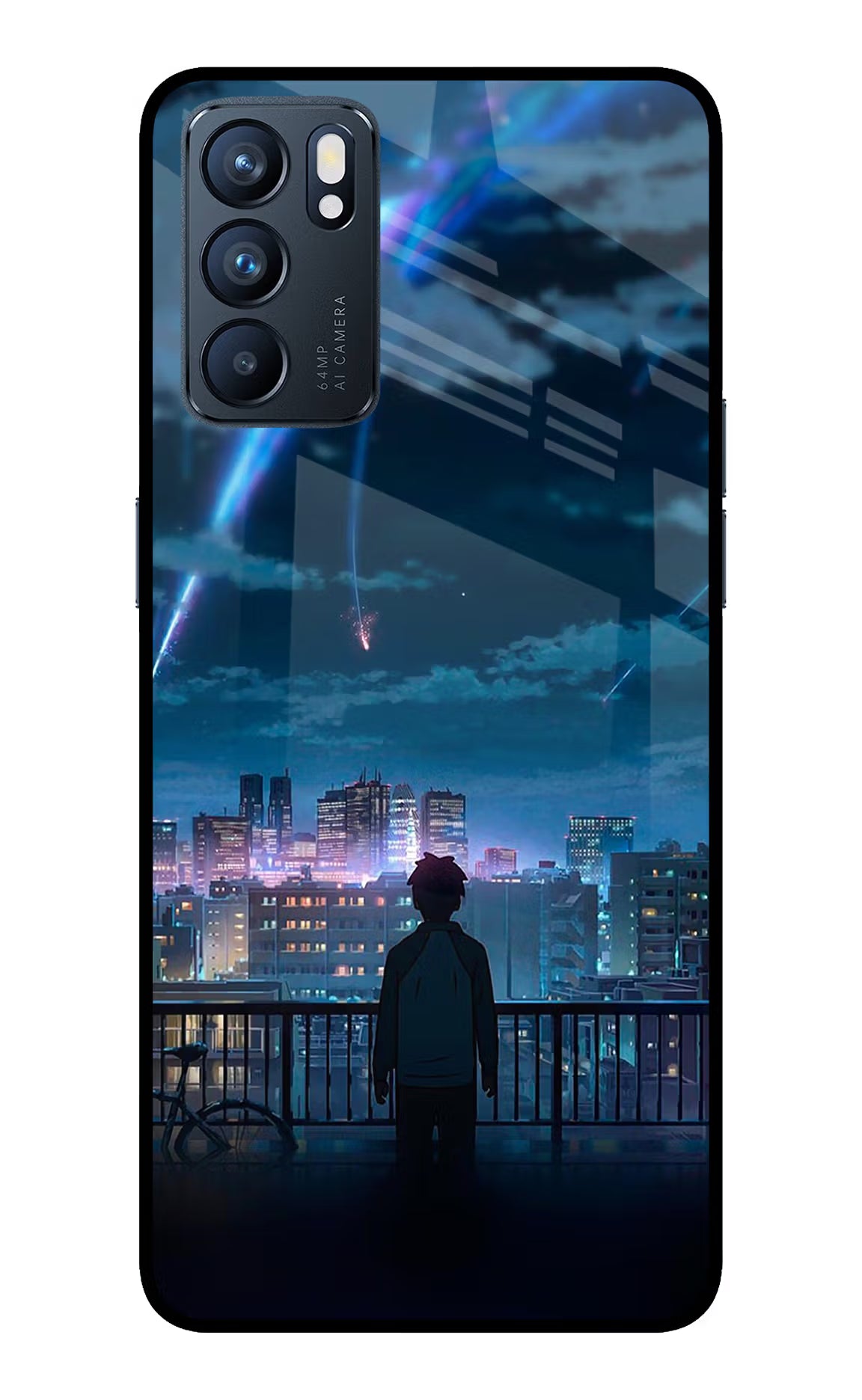 Anime Oppo Reno6 5G Glass Case Back Cover by Casekaro