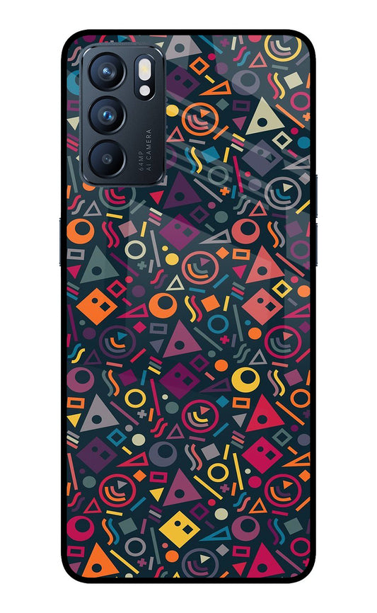 Geometric Abstract Oppo Reno6 5G Glass Case