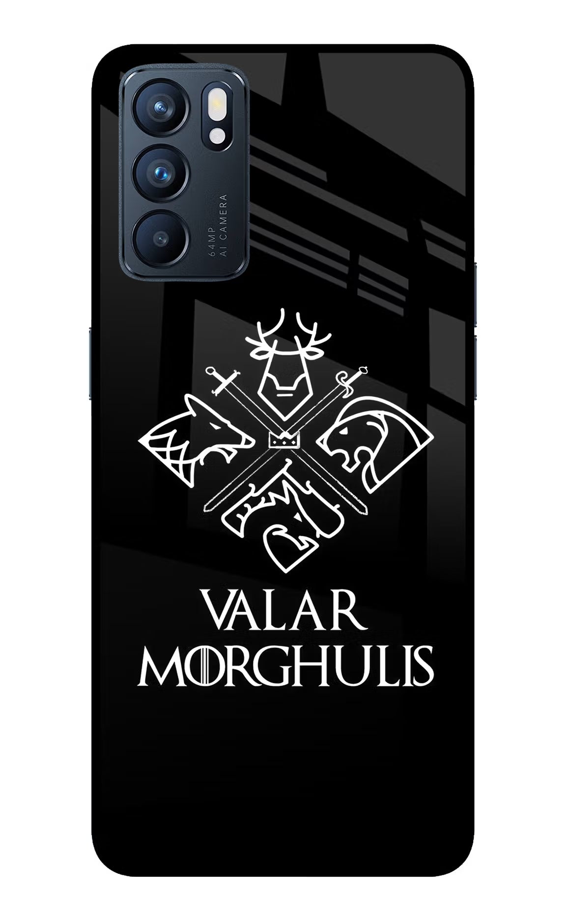 Valar Morghulis | Game Of Thrones Oppo Reno6 5G Glass Case Back Cover by Casekaro