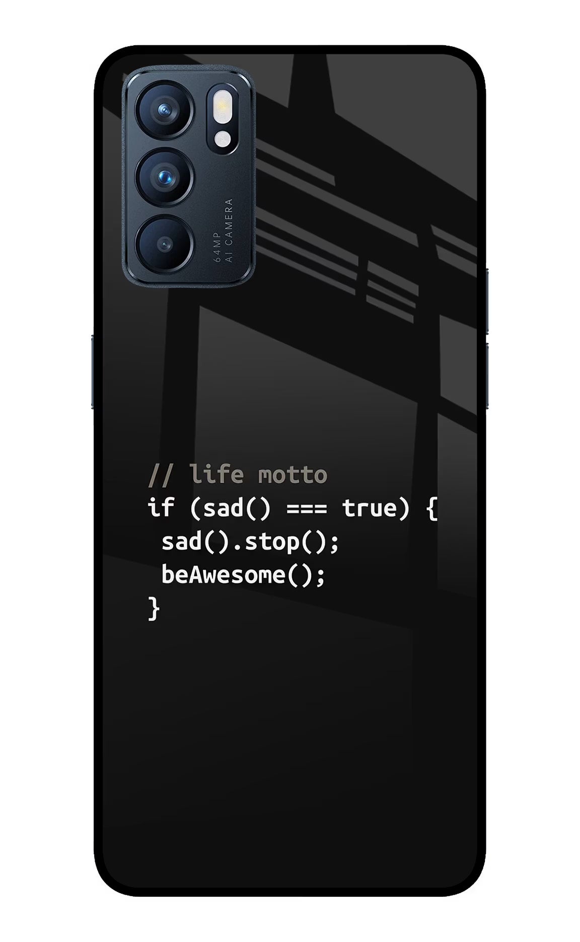 Life Motto Code Oppo Reno6 5G Glass Case