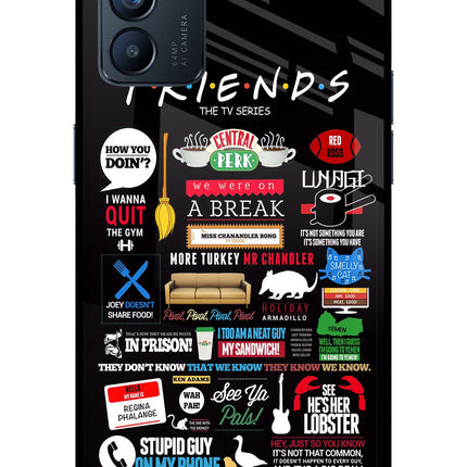 FRIENDS Oppo Reno6 5G Glass Case Back Cover by Casekaro