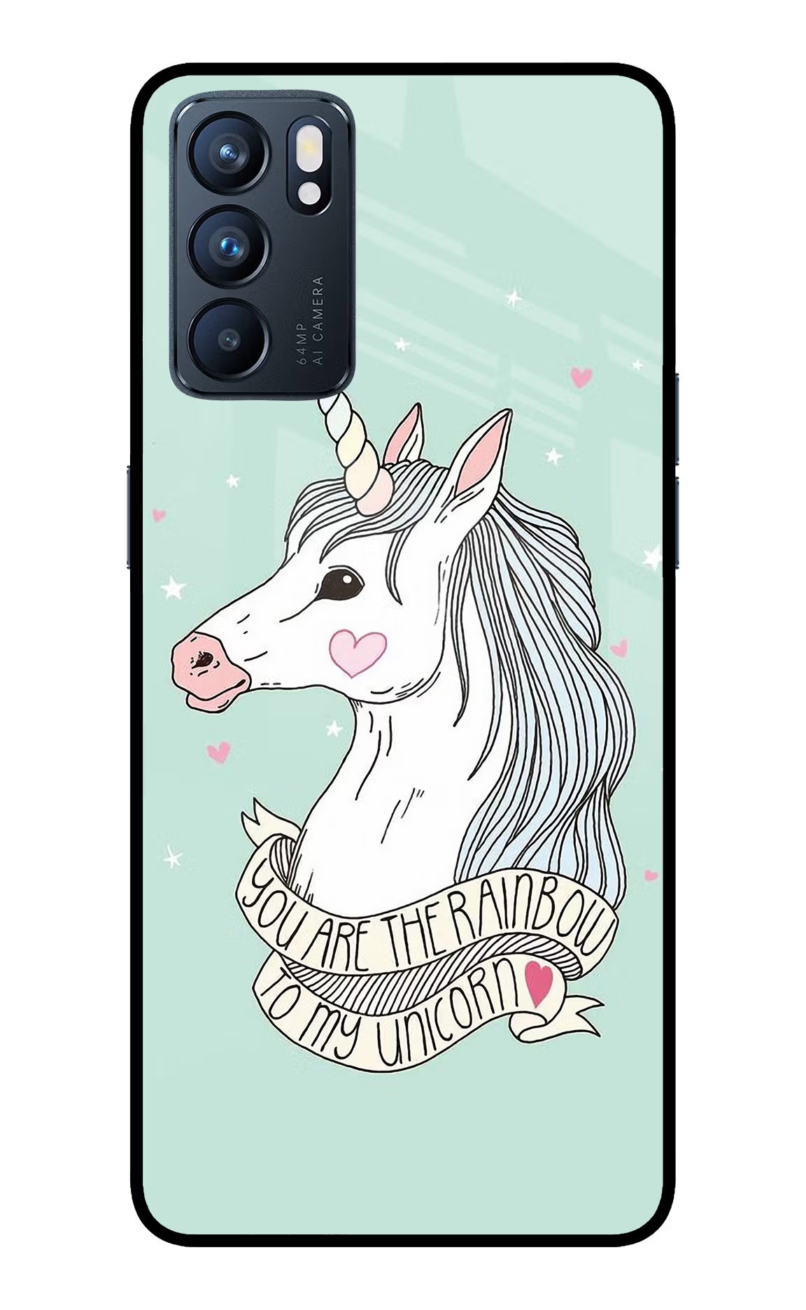 Unicorn Wallpaper Oppo Reno6 5G Glass Case