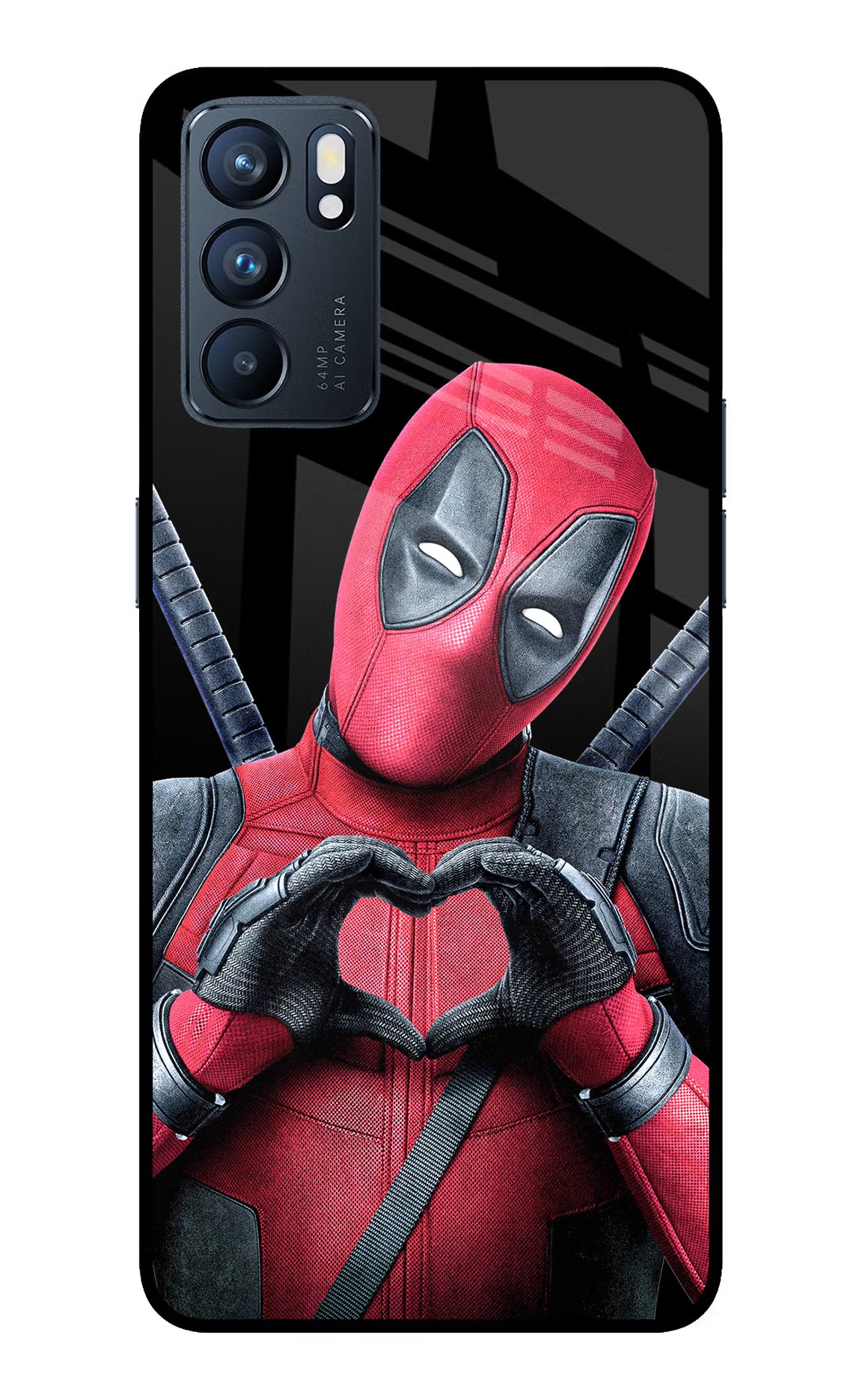 Deadpool Oppo Reno6 5G Glass Case Back Cover by Casekaro