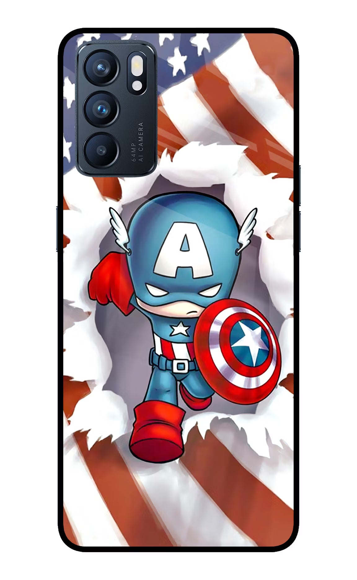 Captain America Oppo Reno6 5G Glass Case