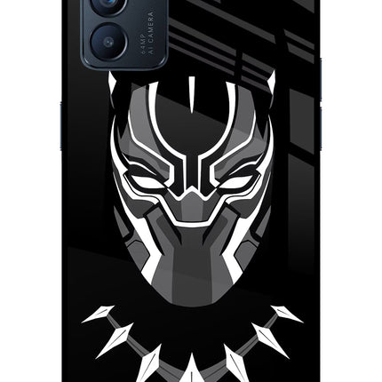 Black Panther Oppo Reno6 5G Glass Case Back Cover by Casekaro