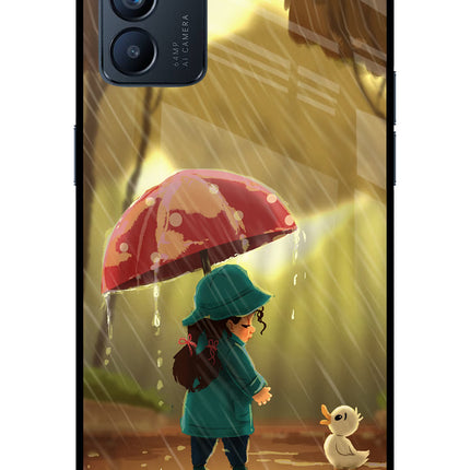 Rainy Day Oppo Reno6 5G Glass Case Back Cover by Casekaro