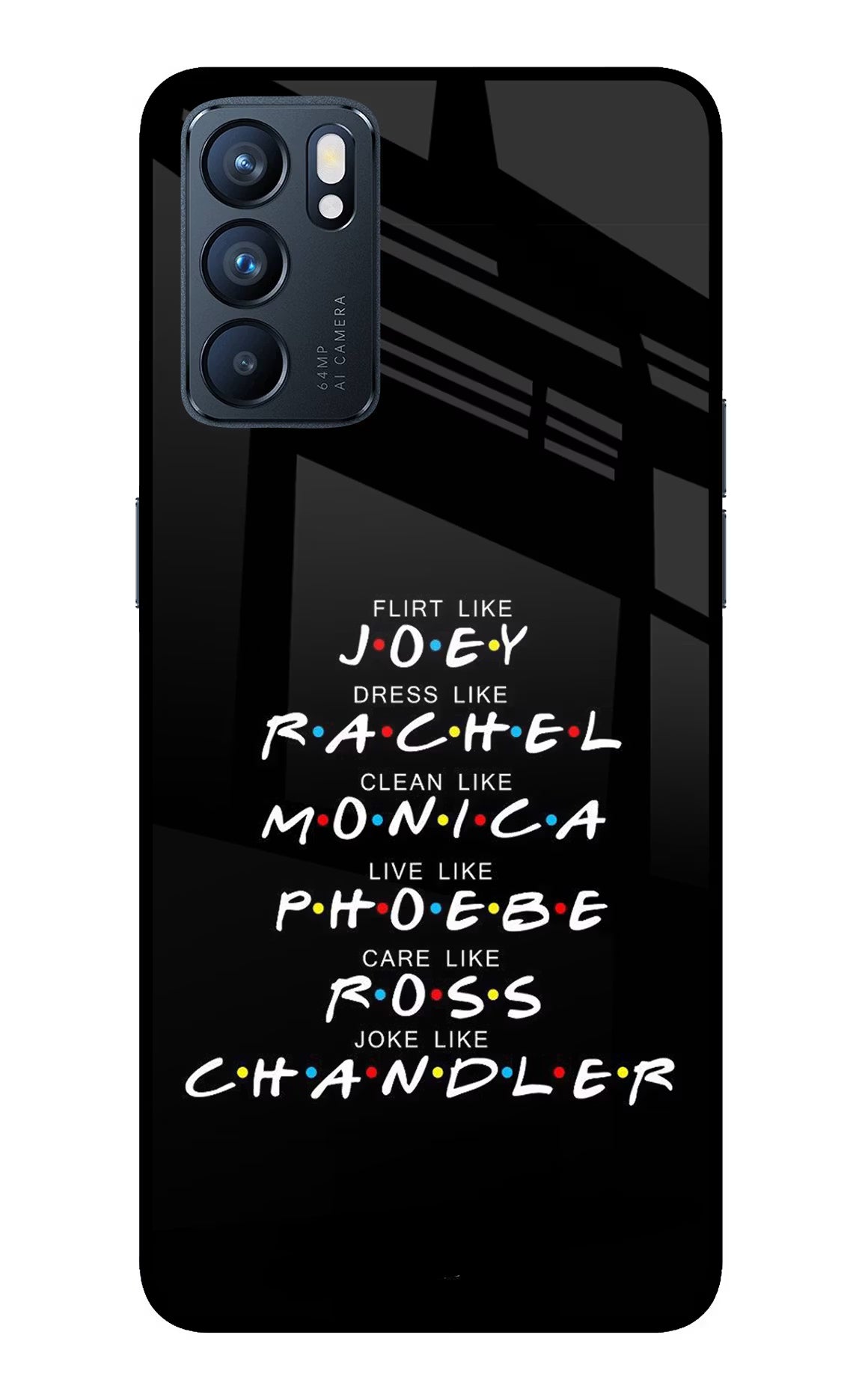 FRIENDS Character Oppo Reno6 5G Glass Case