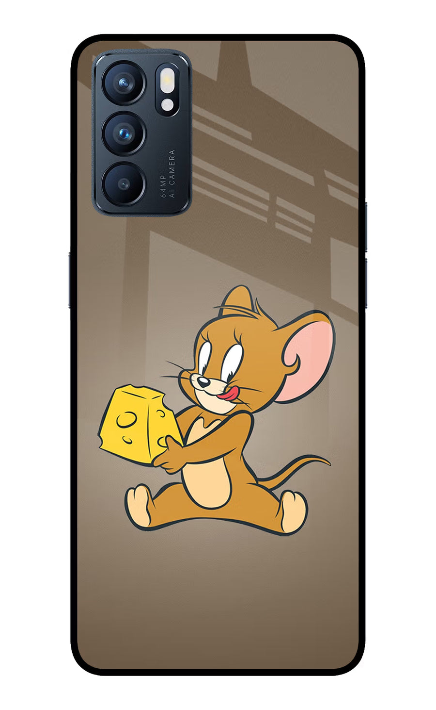 Jerry Oppo Reno6 5G Back Cover, Glass case