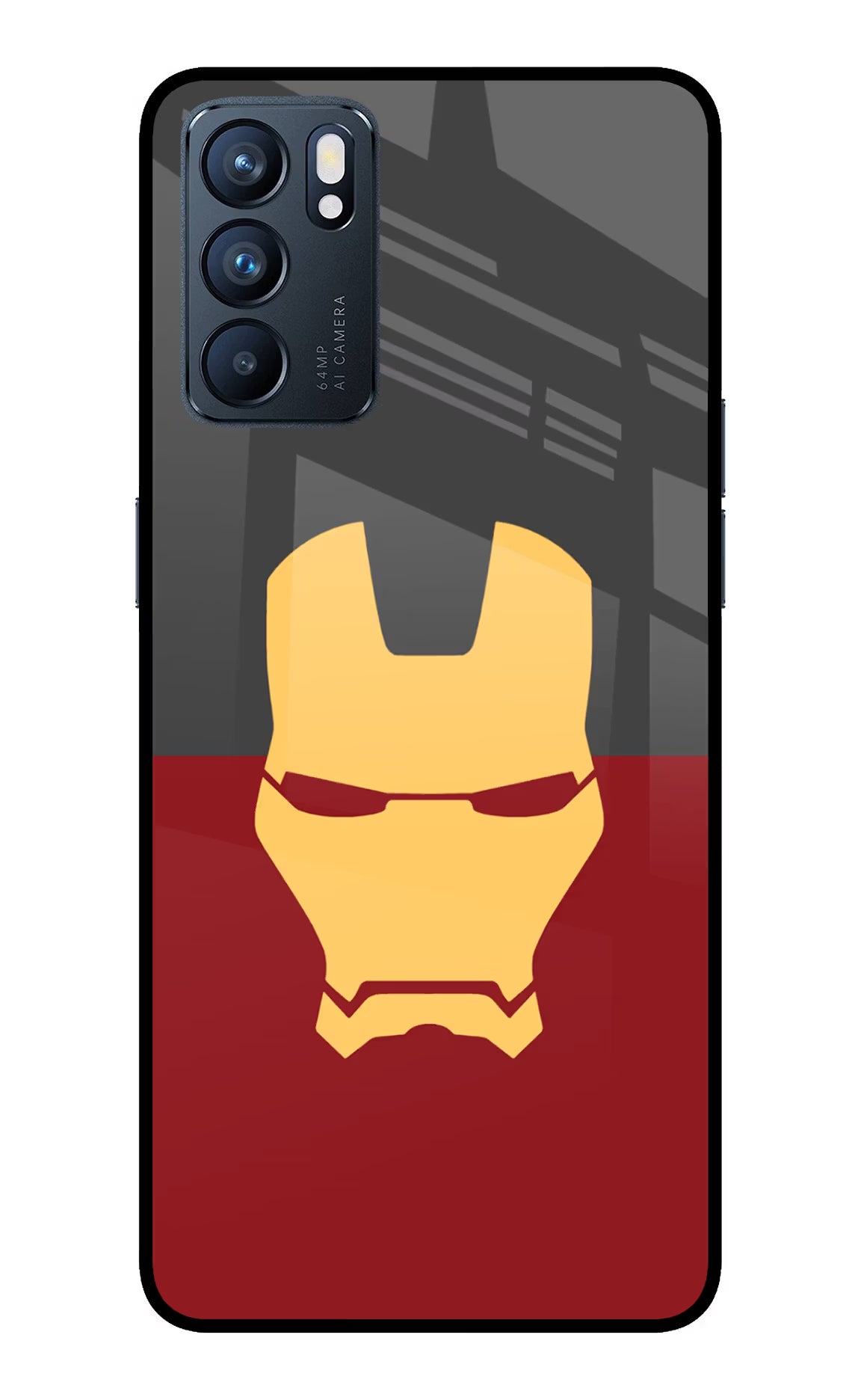 Ironman Oppo Reno6 5G Glass Case Back Cover by Casekaro