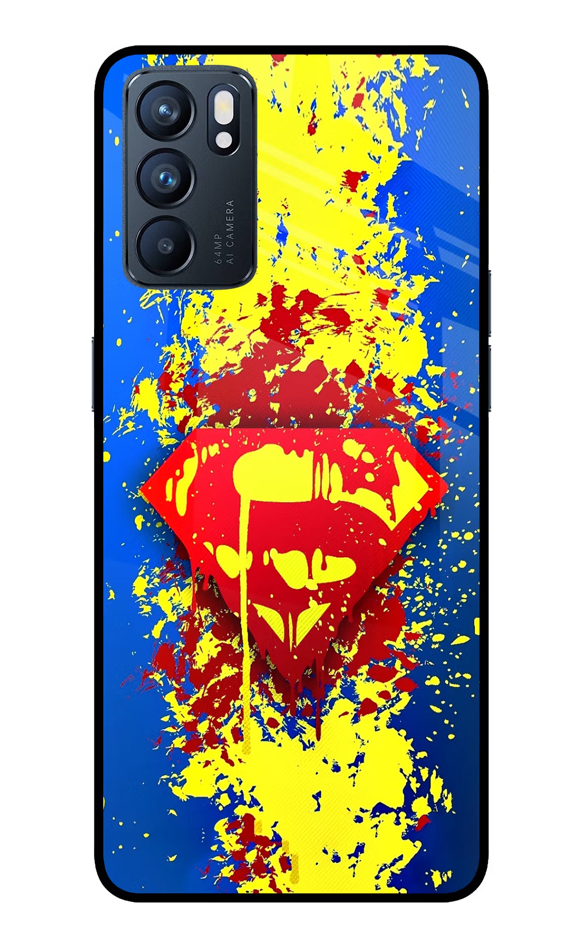 Superman logo Oppo Reno6 5G Glass Case