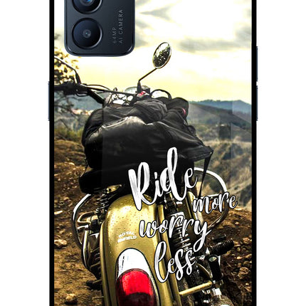 Ride More Worry Less Oppo Reno6 5G Glass Case