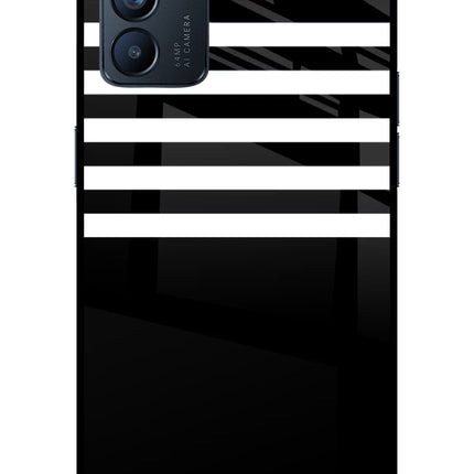 Black and White Print Oppo Reno6 5G Glass Case Back Cover by Casekaro