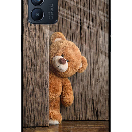 Teddy Wooden Oppo Reno6 5G Glass Case