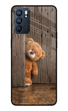 Teddy Wooden Oppo Reno6 5G Glass Case