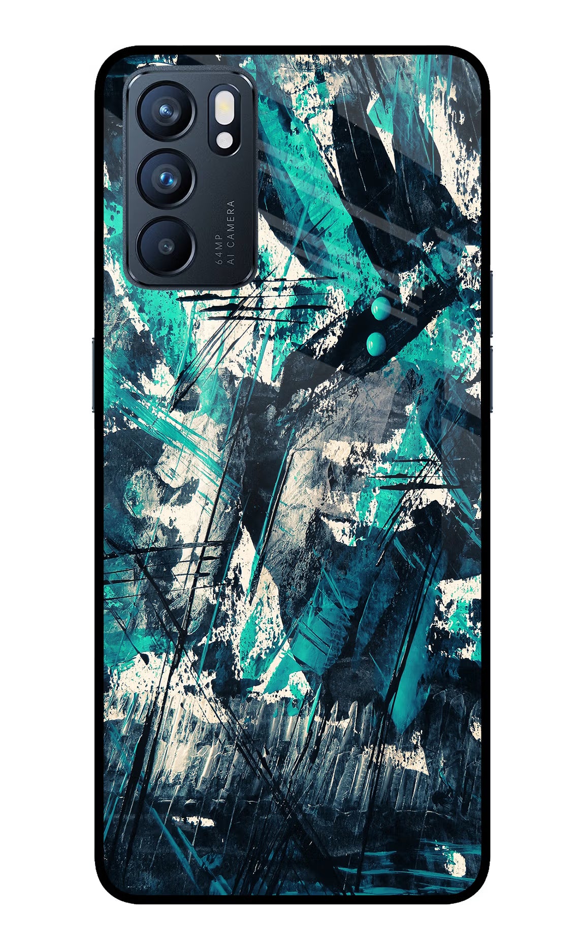 Artwork Oppo Reno6 5G Glass Case Back Cover by Casekaro