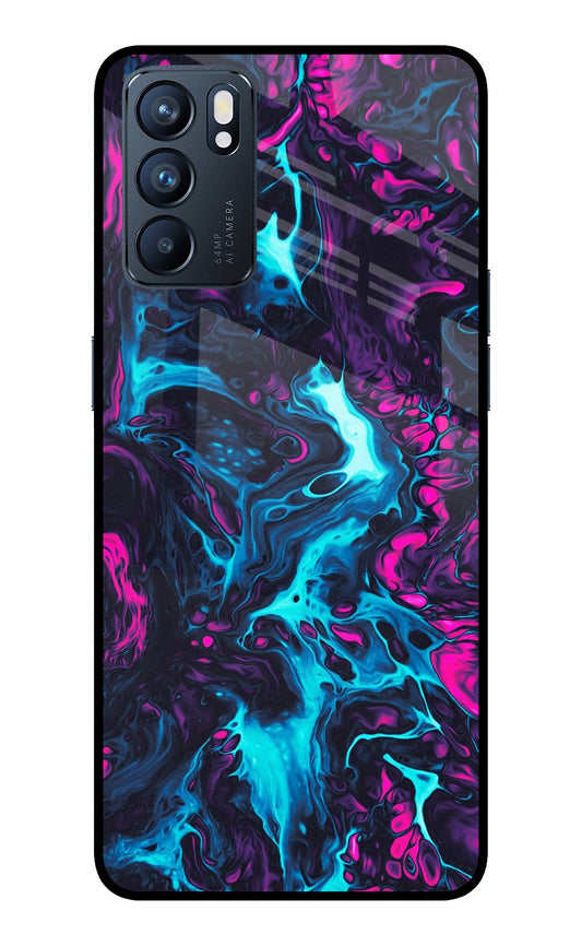 Abstract Oppo Reno6 5G Glass Case