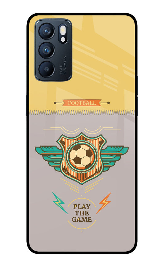 Football Oppo Reno6 5G Glass Case