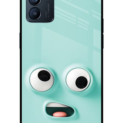 Funny Cartoon Oppo Reno6 5G Glass Case Back Cover by Casekaro