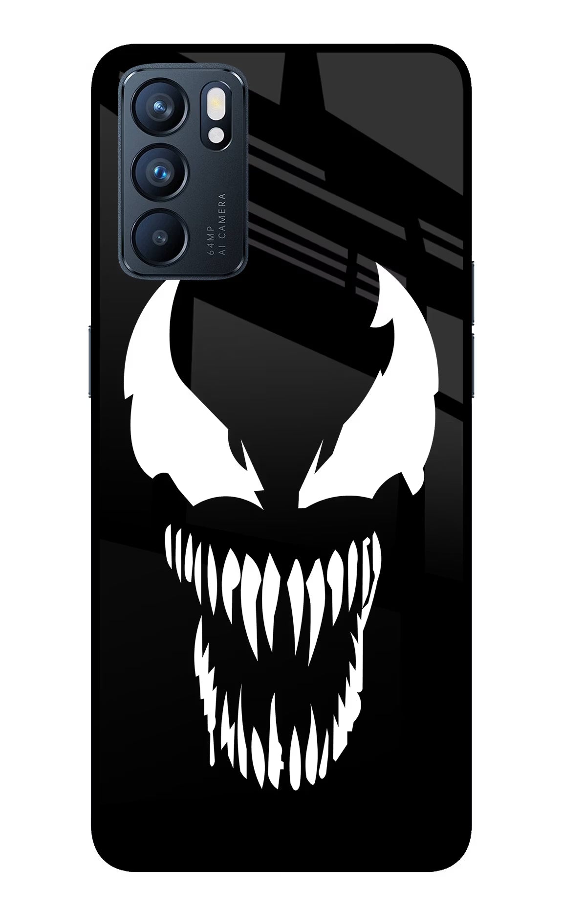 Venom Oppo Reno6 5G Glass Case Back Cover by Casekaro