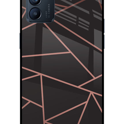 Geometric Pattern Oppo Reno6 5G Glass Case Back Cover by Casekaro